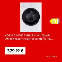 MediaMarkt Koenic kwdr 8642 a inv wash dryer waschtrockner Angebot