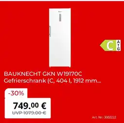 MediaMarkt Bauknecht gefrierschrank gkn w19170c Angebot