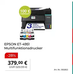 MediaMarkt Epson multifunktionsdrucker et-4951 Angebot