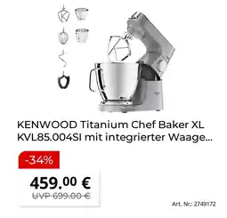 MediaMarkt Kenwood titanium chef baker xl kvl85.004si Angebot