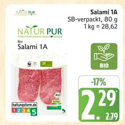 Marktkauf Natur pur salami 1a Angebot
