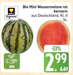 Marktkauf Edeka regional bio mini wassermelone rot kernarm Angebot