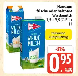 Marktkauf Hansano frische weidemilch Angebot