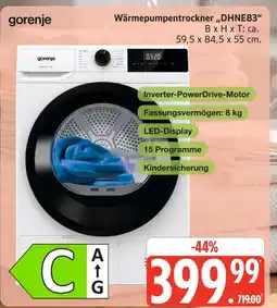 Marktkauf Gorenje wärmepumpentrockner „dhne83“ Angebot