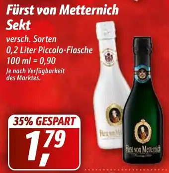 Simmel Fürst von Metternich Sekt 0,2L Angebot