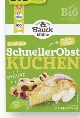 Scheck-in-Center Bauck Mühle Bio Schneller Obst Kuchen Vegan Angebot