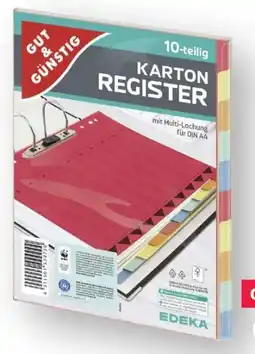 Scheck-in-Center Gut & Günstig Kartonregister Angebot
