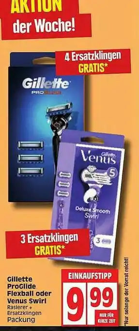 Edeka Gillette Proglide Flexball Oder Venus Swirl Angebot