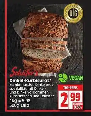 Edeka Schäfer's Dinkel-kürbisbrot Angebot