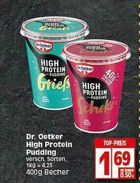 Elli Markt Dr Oetker High Protein Pudding Angebot