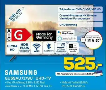 Euronics XXL Samsung Gu55au7179u Uhd-tv Angebot