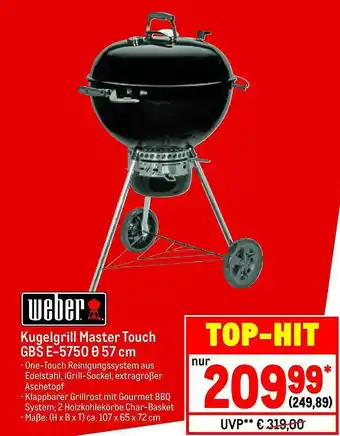 METRO Weber Kugelgrill Master Touch Gbs E-5750 ø 57 Cm Angebot