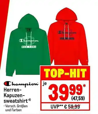 METRO Champion Herren-kapuzensweatshirt Angebot