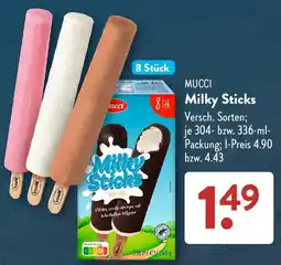 Aldi Süd MUCCI Milky Sticks Angebot