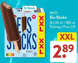 Aldi Süd MUCCI Eis-Sticks Angebot