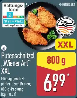 Aldi Nord Putenschnitzel ,,Wiener Art" XXL Angebot