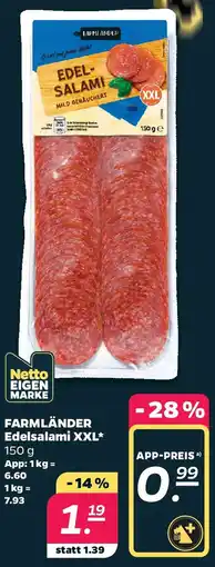 Netto FARMLÄNDER Edelsalami XXL Angebot