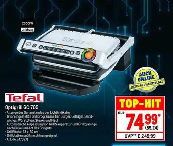 METRO Tefal Optigrill Gc 705 Angebot