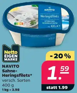 Netto NAVITO Sahne Heringsfilets Angebot