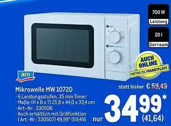 METRO Aro Mikrowelle Mw 10720 Angebot