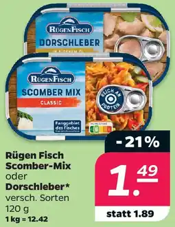 Netto Rügen Fisch Scomber-Mix oder Dorschleber Angebot