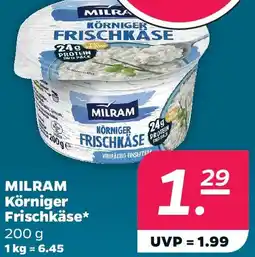 Netto MILRAM Körniger Frischkäse Angebot