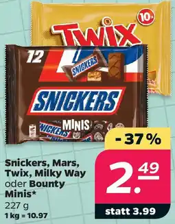 Netto Snickers, Mars, Twix, Milky Way oder Bounty Minis Angebot