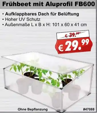 Stabilo Fachmarkt Frühbeet mit Aluprofil FB600 Angebot