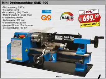 Stabilo Fachmarkt Güde Mini Drehmaschine GMD 400 Angebot