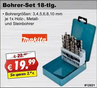 Stabilo Fachmarkt Makita Bohrer Set 18 tlg. Angebot