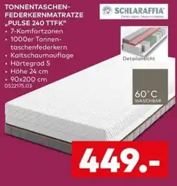 porta SCHLARAFFIA TONNENTASCHEN-FEDERKERNMATRATZE "PULSE 240 TTFK" Angebot
