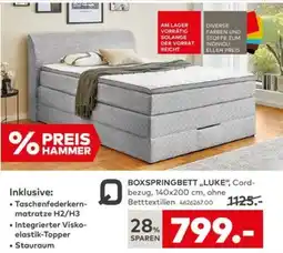 porta BOXSPRINGBETT „LUKE“ Angebot