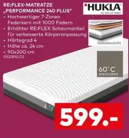porta HUKLA RE:FLEX-MATRATZE "PERFORMANCE 240 PLUS" Angebot