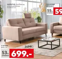 porta GARNITUR, Stoffbezug, ohne Kopfstützen Angebot