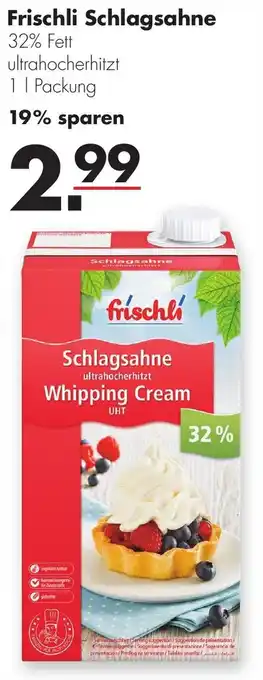 Handelshof Frischli Schlagsahne 1L Angebot