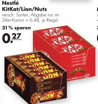 Handelshof Nestlé Kitkat, Lion oder Nuts Angebot