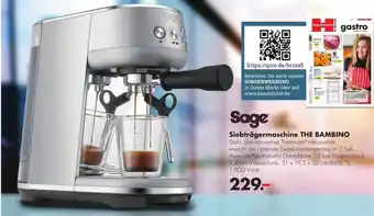 Handelshof Sage Siebträgermaschine The Bambino Angebot