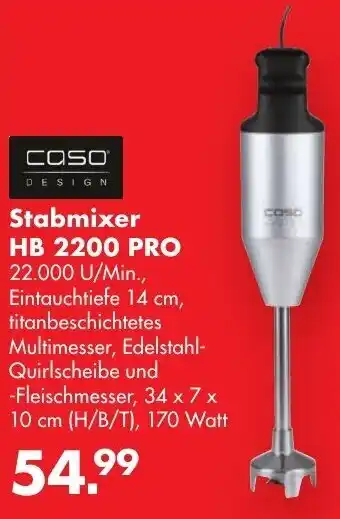 Handelshof Caso Stabmixer HB 2200 Pro Angebot