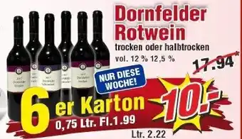 Wiglo Wunderland Dornfelder Rotwein 0,75L Angebot