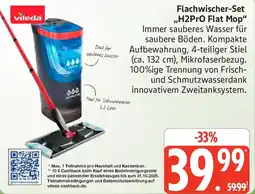 Marktkauf Flachwischer-Set H2PRO Flat Mop Angebot