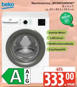Marktkauf beko Waschmaschine BM3WFU4941W1 Angebot