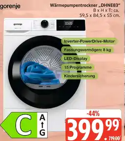 Marktkauf gorenje Wärmepumpentrockner DHNE83 Angebot