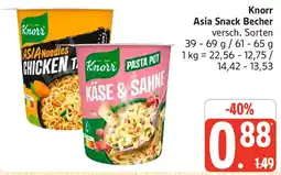 Marktkauf Knorr Asia Snack Becher Angebot