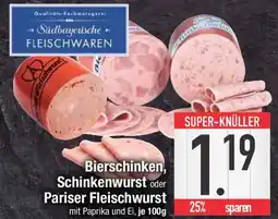 E-Center Bierschinken, Schinkenwurst oder Pariser Fleischwurst Angebot