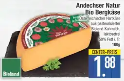 E-Center Andechser Natur Bio Bergkäse Angebot