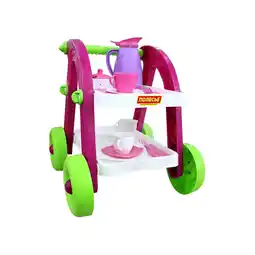 Netto Marken-Discount Polesie Spielzeug Servierwagen 44655 Stars Chef Teekanne Tassen Löffel Besteck pink Angebot