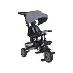 Netto Marken-Discount Byox Tricycle Explore 3 in 1 Dreirad umkehrbarer Sitz Schiebegriff Körbe Pedale dunkelgrau Angebot