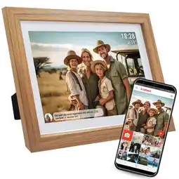 Netto Marken-Discount Denver PFF-1042 WLAN-Bilderrahmen 10.1 Touchscreen, Holz, hellbraun Angebot