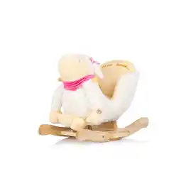 Netto Marken-Discount Chipolino Schaukeltier Sitz Musik Holz Plüsch Handgriffe Fußstütze ab 10 Monate weiß Angebot