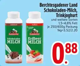 Edeka Berchtesgadener Land Schokoladen-Milch, Trinkjoghurt Angebot